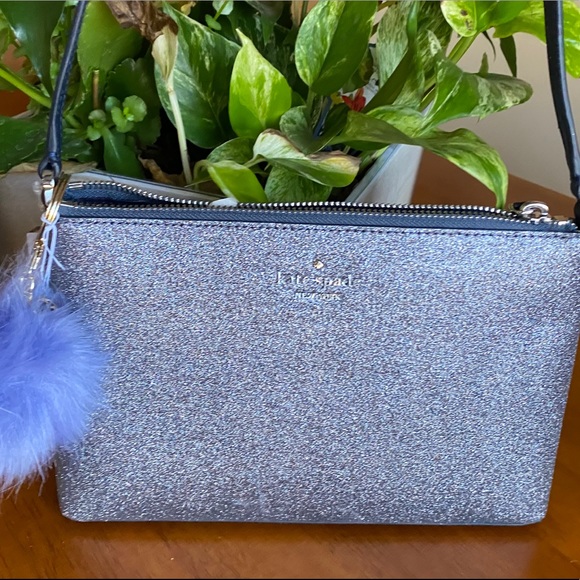 Kate spade joeley glitter crossbody bag navy - Picture 2 of 8